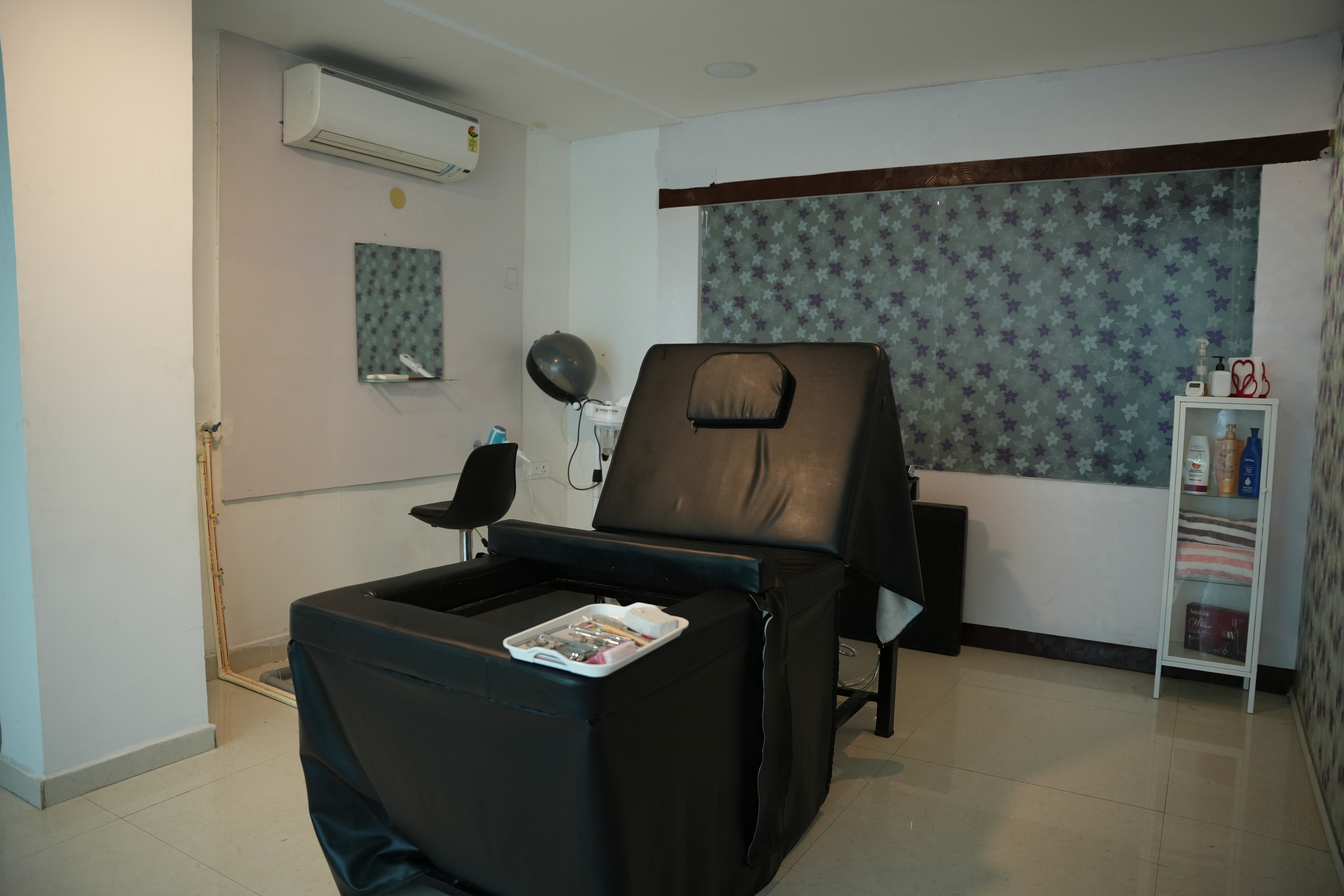 Spa setup and linens at Zuxa Beauty Spa