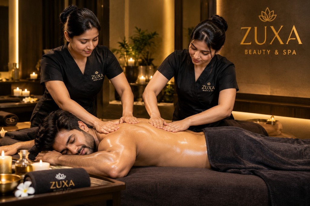 Oil massage at Zuxa Beauty Spa Hyderabad